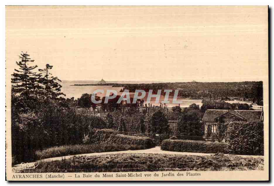 Avranches (Manche) — La Baie du Mont-Saint-Michel vue du Jardin des Plantes