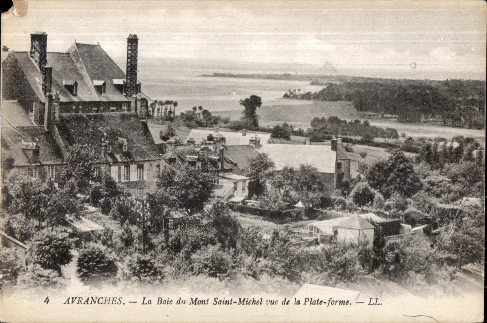 CPA Avranches la baie du mont saint michel vue de la plate forme