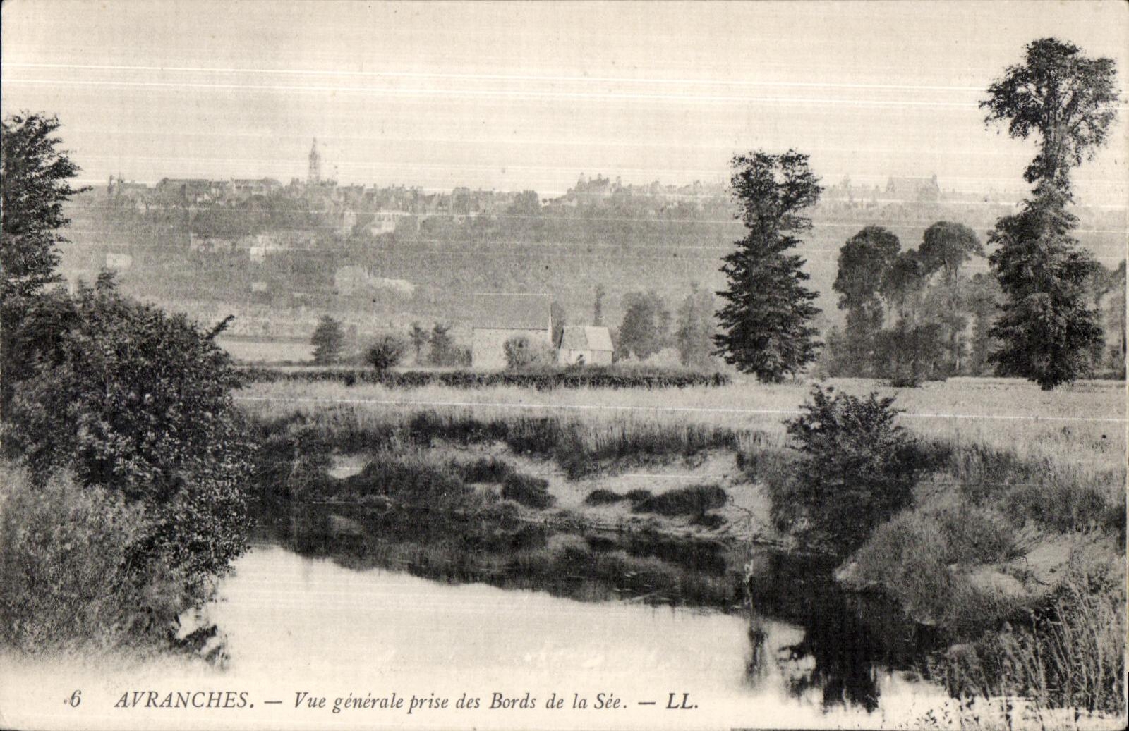 Avranches — Vue générale prise des Bords de la Sée — LL.