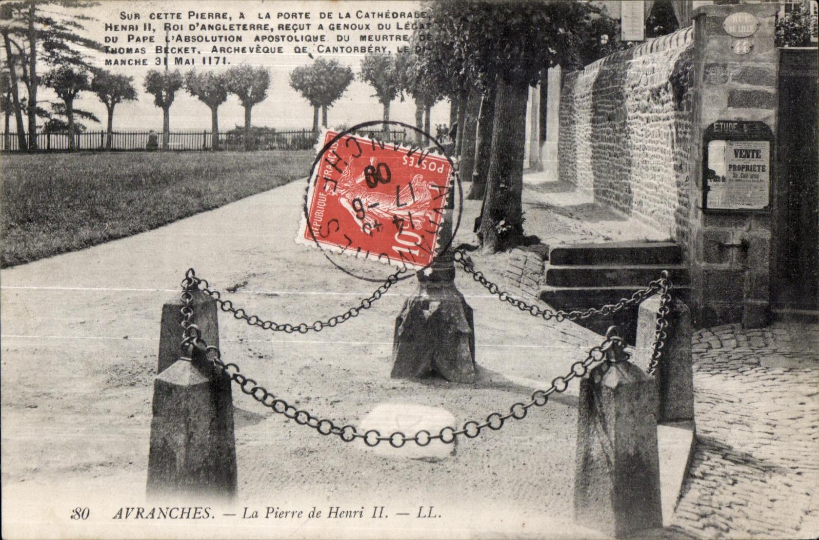 La Pierre de Henri II — Avranches — LL. — Étude 1