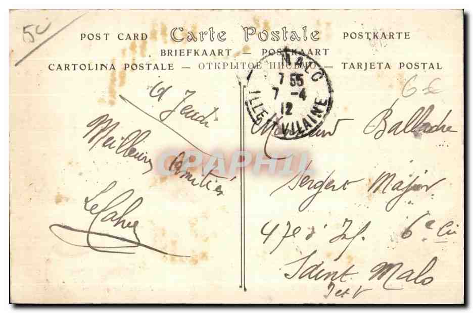 Avranches — Vue sur la Baie du Mont Saint-Michel, prise du Jardin des Plantes — série 155 — Rückseite