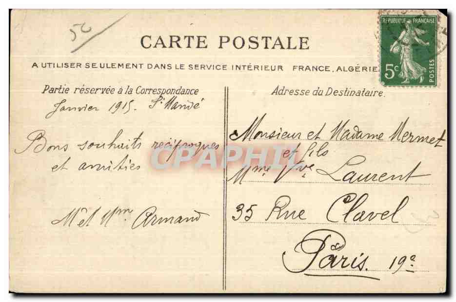 Avranches — Vue sur la Campagne d'Avranches — La C.F.A. — Rückseite