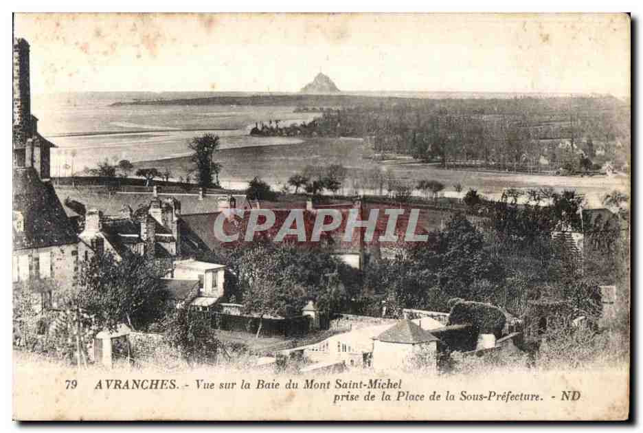Avranches — Vue sur la Baie du Mont Saint-Michel — prise de la Place de la Sous-Préfecture — ND
