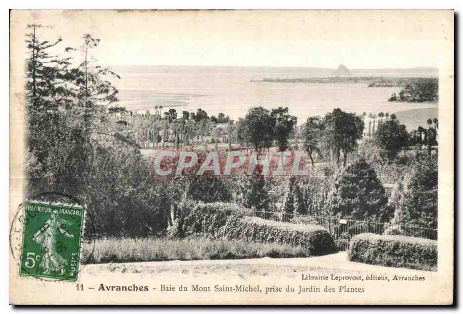 Avranches - Baie du Mont Saint-Michel, prise du Jardin des Plantes — Librairie Leprovost, éditeur, Avranches