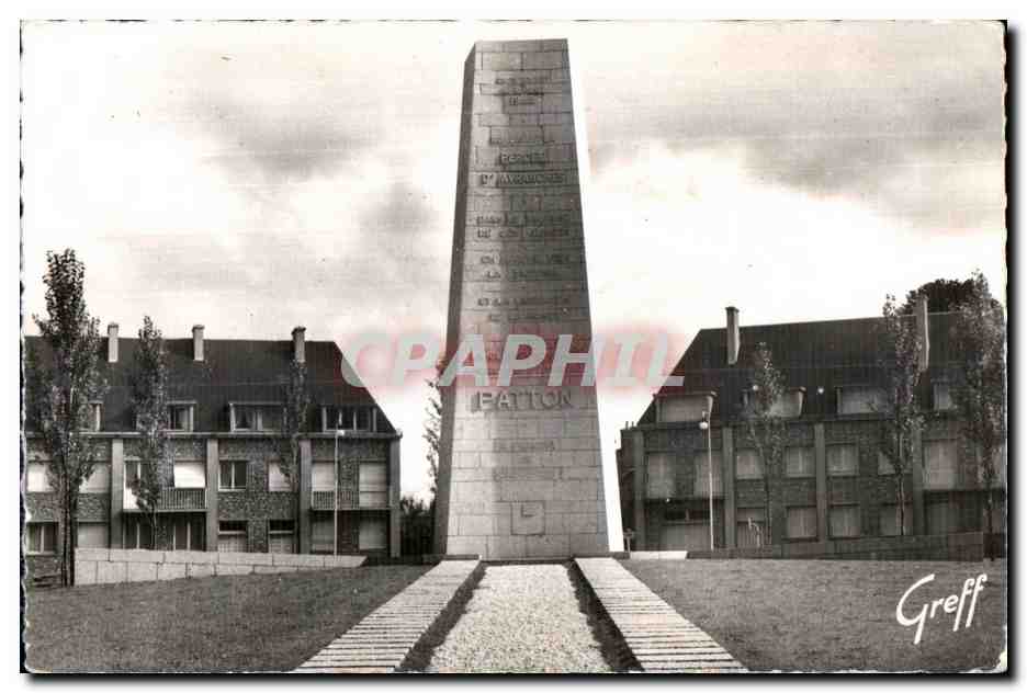 CPA Avranches (Manche) Le Monument Patton eleve en l honneur de la Liberation par I Armee americaine