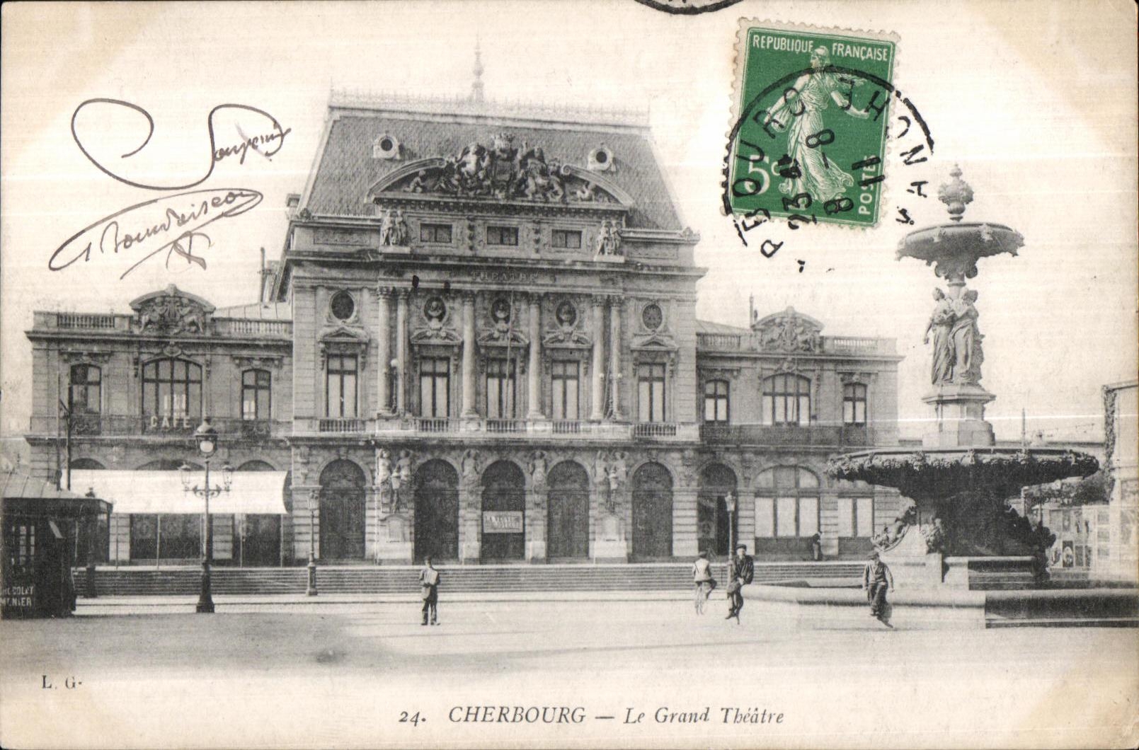 CPA Cherbourg Le Grand Theatre