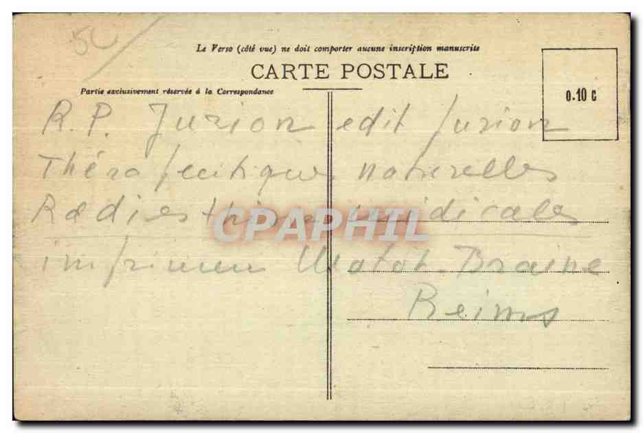 CPA Cherbourg Contrc Torpilleur par gros temps Bateau  — Verso