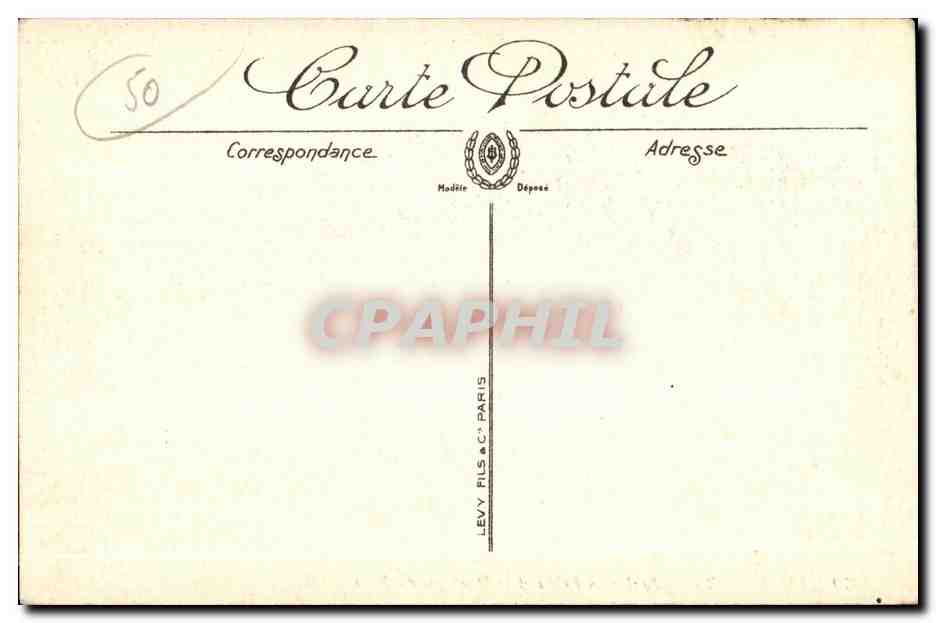 Cherbourg — Le Jardin Public et la Montagne du Roule — LL. — n°79 — Verso