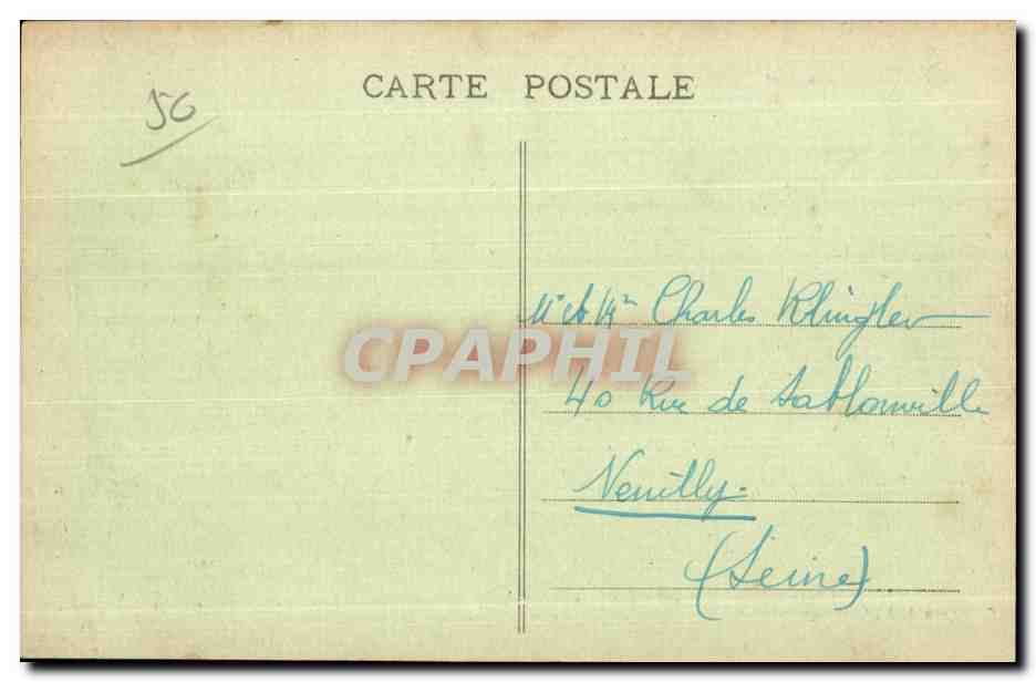 CPA Cherbourg Le pont tournant ouvrant — Verso