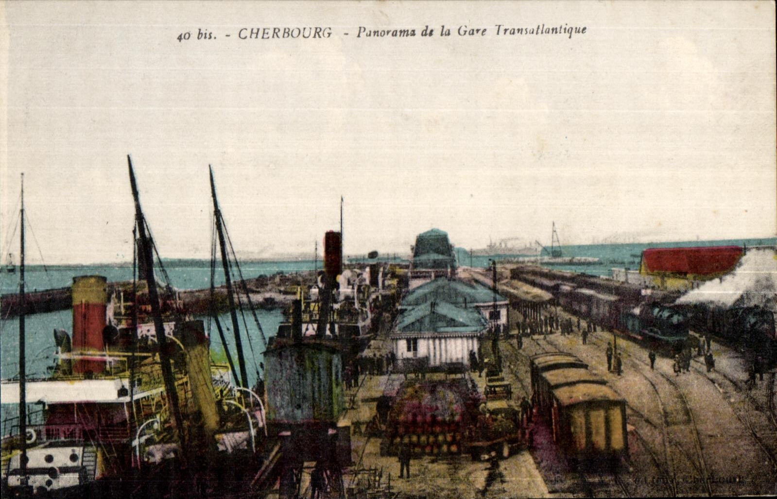 Cherbourg - Panorama de la Gare Transatlantique — Éditeur G. Chambon, n° 40 bis