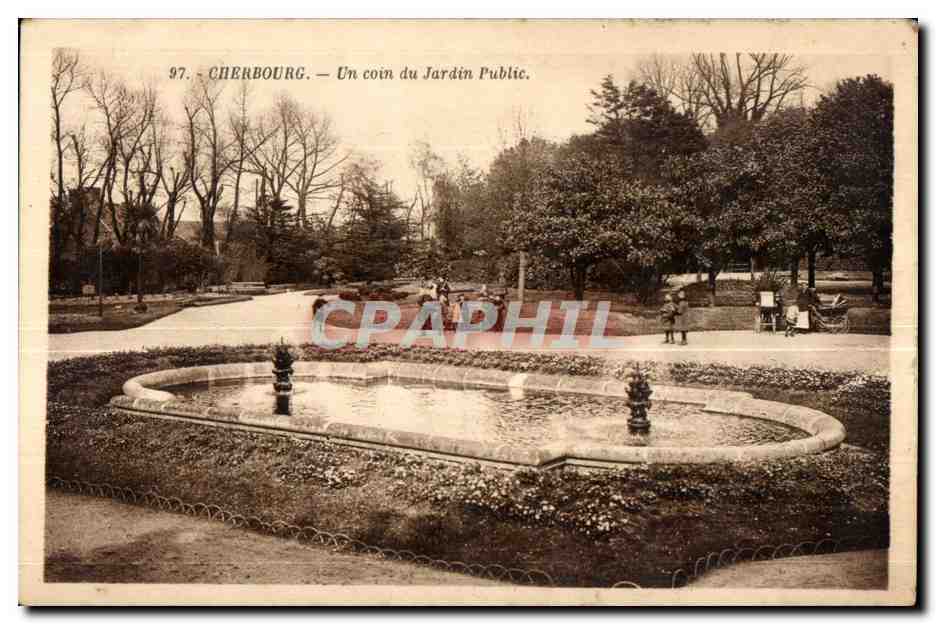 Cherbourg — Un coin du Jardin Public — G. Arraud, n°97