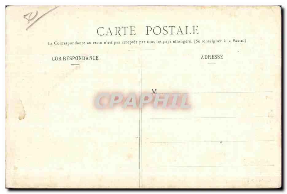 CPA Cherbourg La Place de la Republique Napoleon 1er — Rückseite