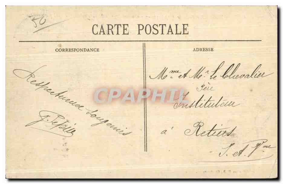 CPA Cherbourg Escadrille de Torpileurs en Manoeuvre dans la Manche raliant le Port Militaria  — Rückseite