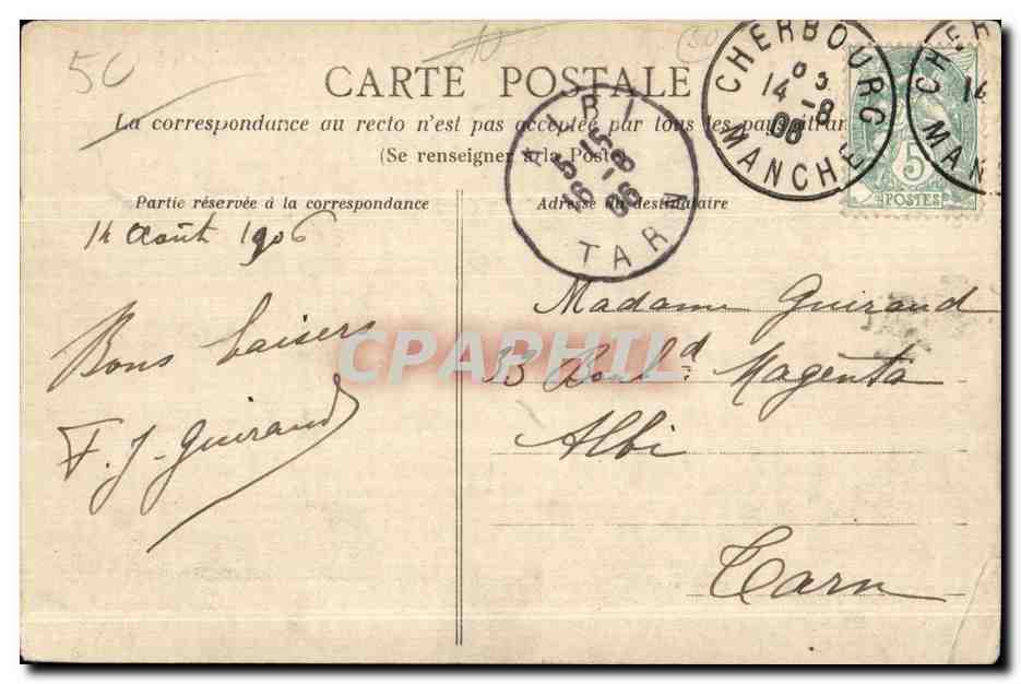 Le Jardin public et le fort du Roule — Cherbourg — Collection AD — Reverso