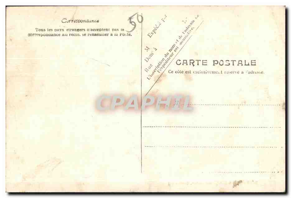 CPA Cherbourg La Digue Le Desaix Bateau — Rückseite