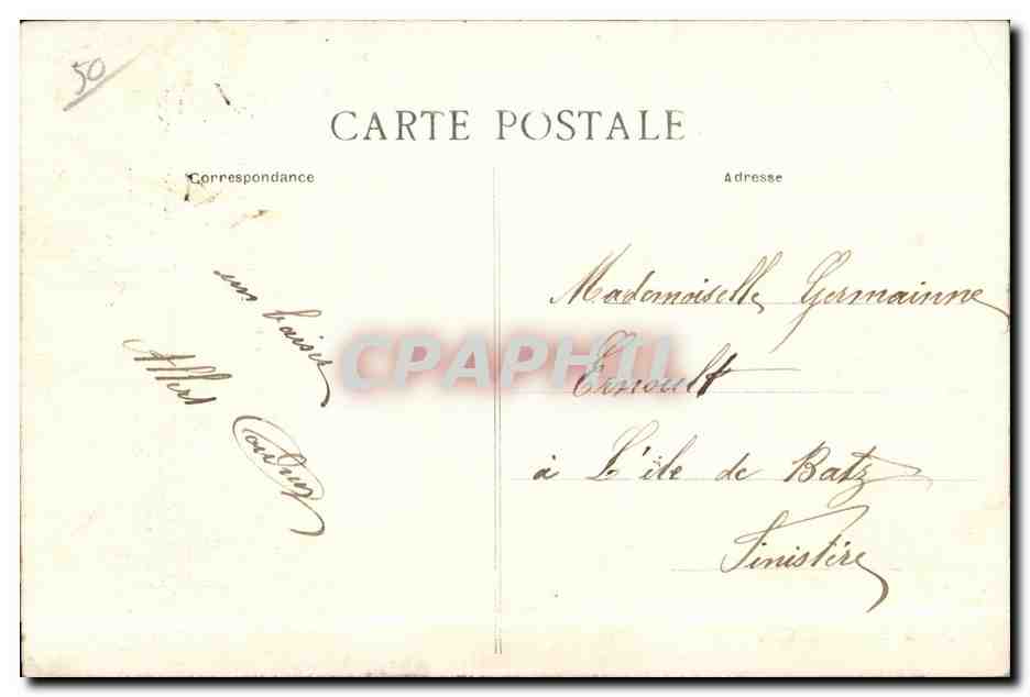 CPA Cherbourg La Place Napoleon et l Eglise Saint Trinite — Rückseite