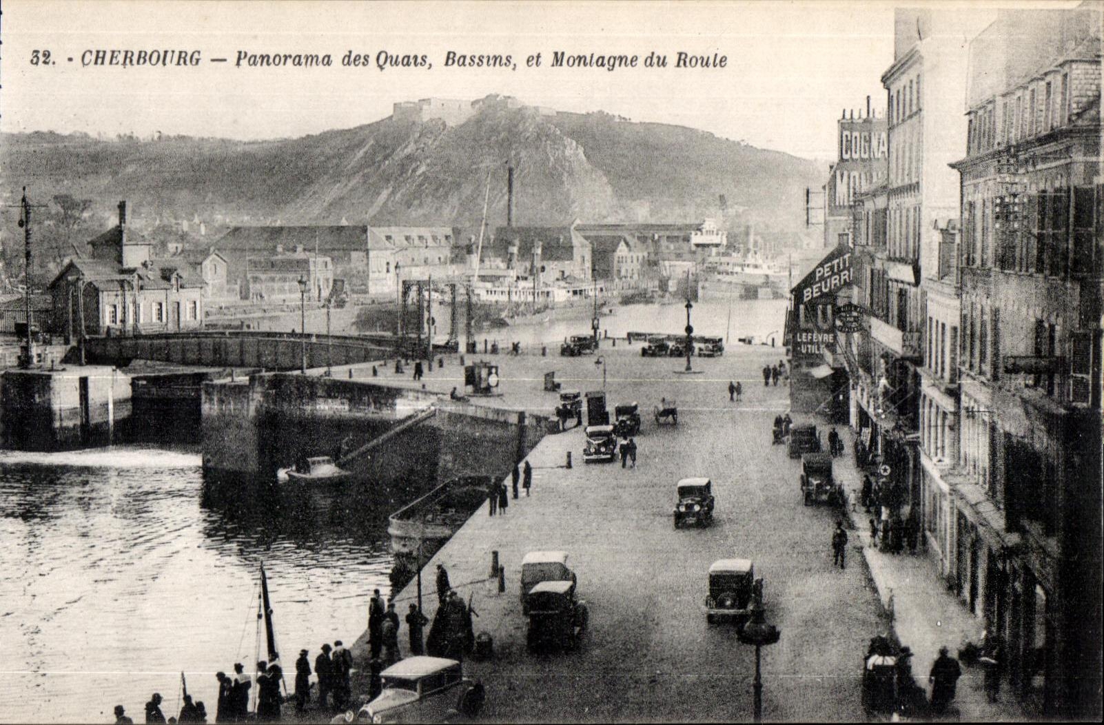 Cherbourg — Panorama des Quais, Bassins, et Montagne du Roule — A. Becquemin, Cherbourg