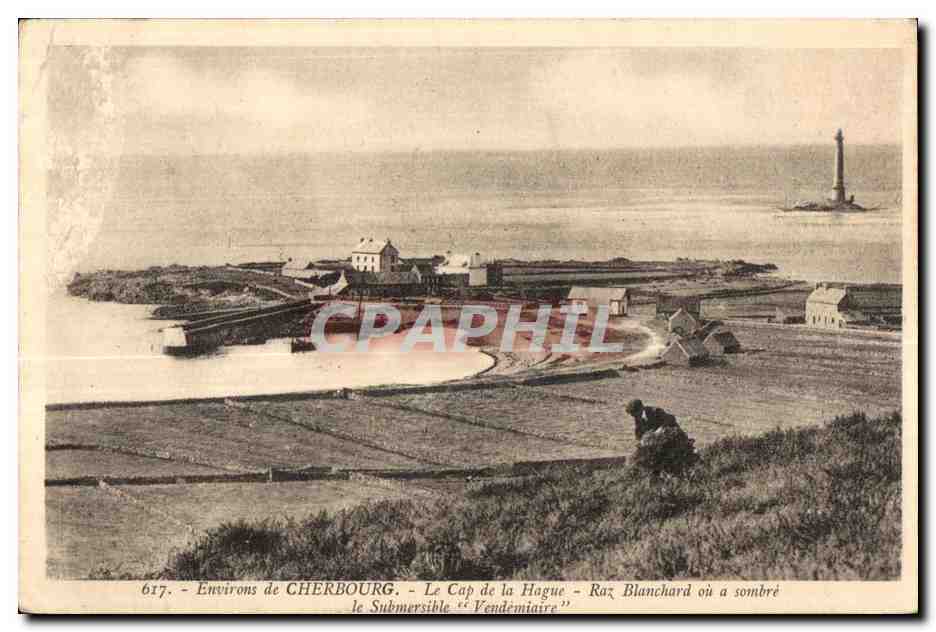CPA Environs de Cherbourg Le Cap de la Hague Raz Blanchard ou a Sornbre 