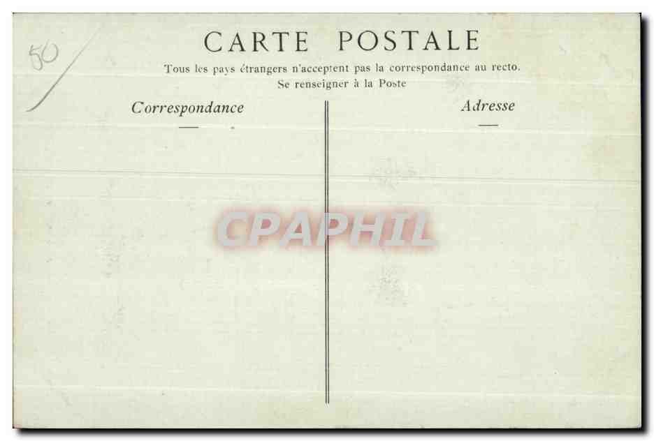 CPA Environs de Cherbourg Le Chateau de Pepinvast facade cote de la Pelouse  — Rückseite