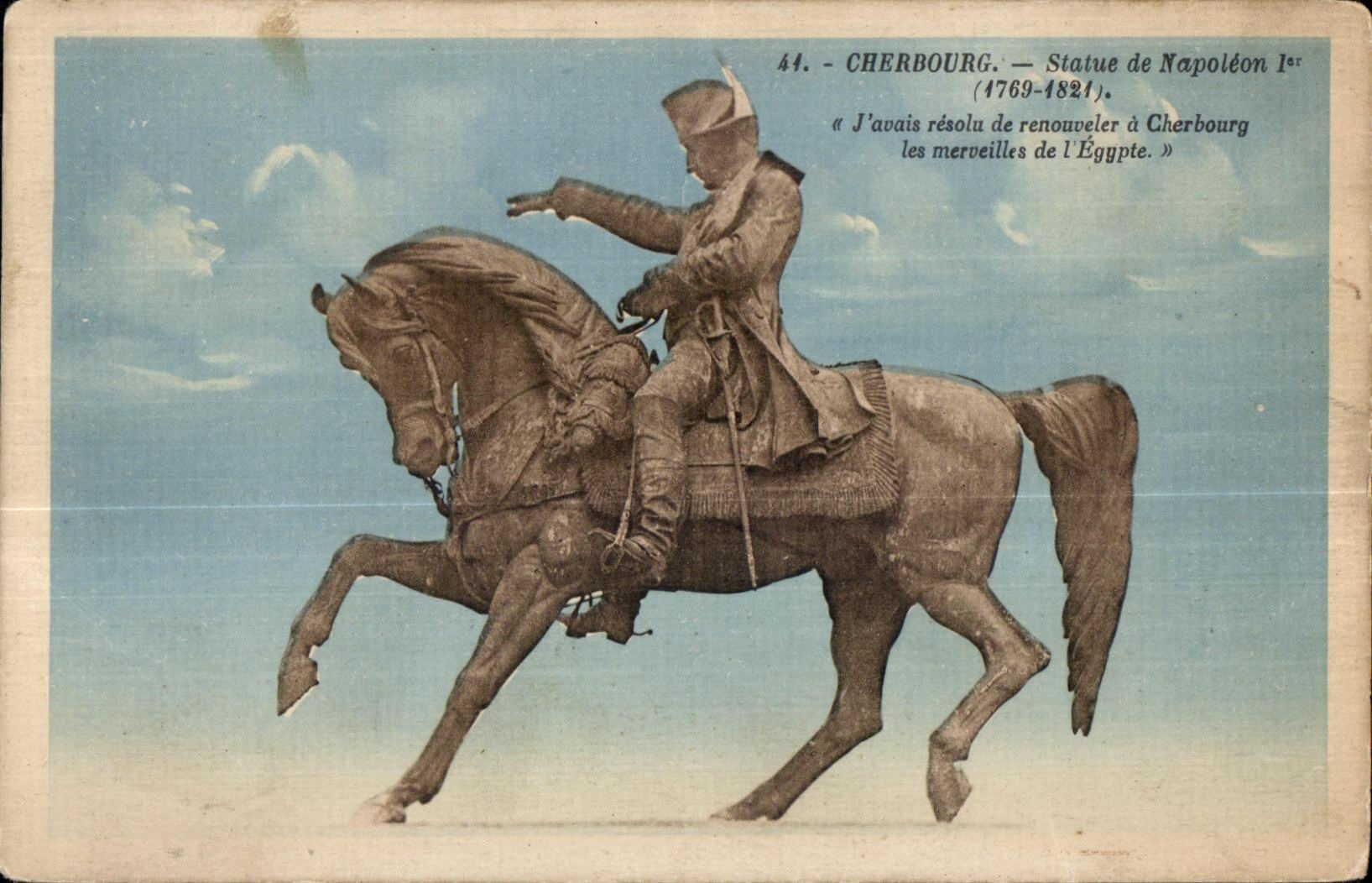 Cherbourg — Statue de Napoléon Ier (1769-1821) — G. Artaud, éditeur, Nantes
