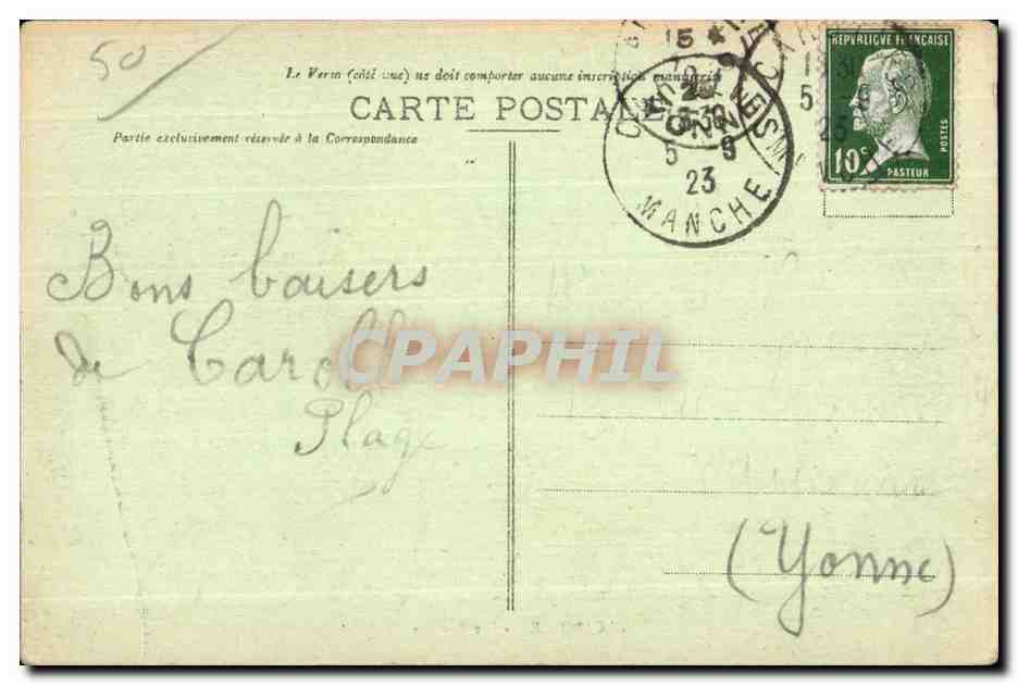 Carolles - Les Rochers — Édition du Bazar Paraisen, Jallonville — Verso