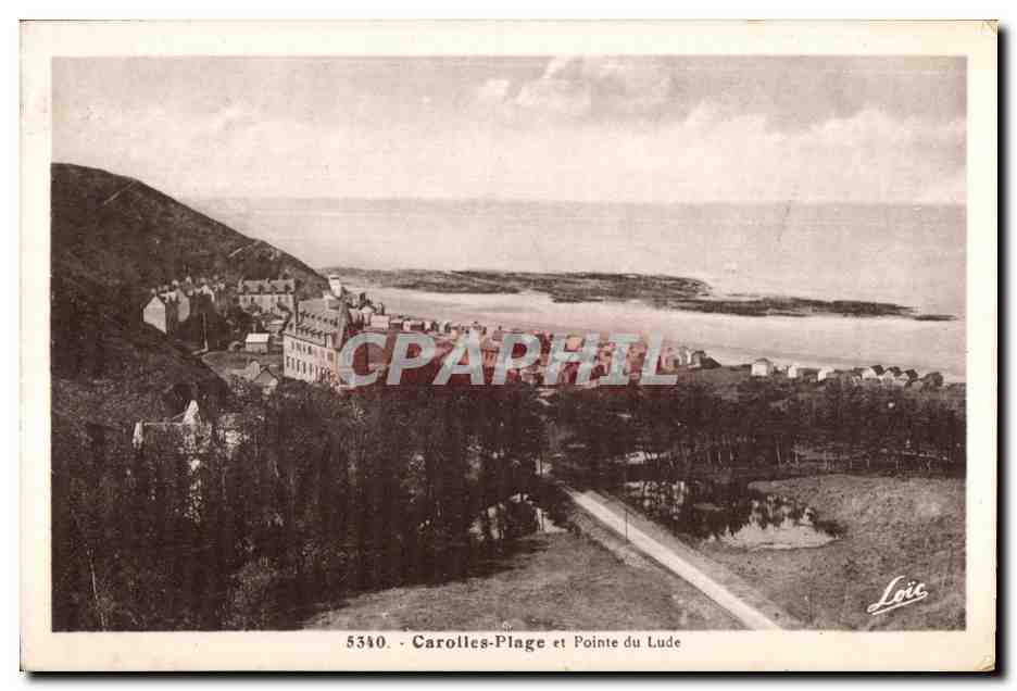 Carolles-Plage et Pointe du Lude — vue panoramique — éditeur Loïc, n° 5340