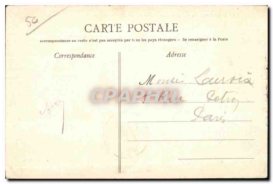 CPA Carolles Le Pont du Crapeux Traversant la Vallee des Peintres — Rückseite
