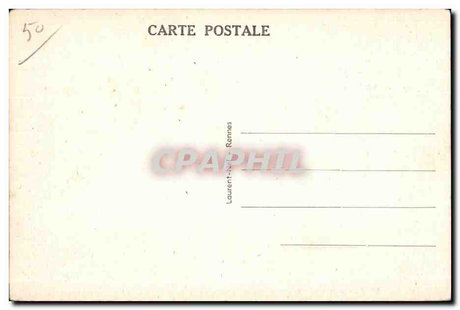 CPA Carolles Plage Vue generale de Plage Dans le laintain Jullouville — Back