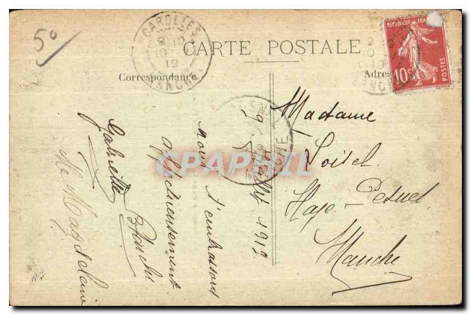 CPA Carolles Le Sentier dans la Vallee des Peintres — Rückseite