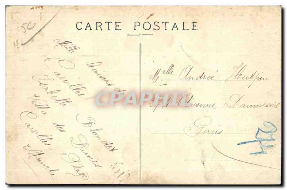 CPA Carolles Vue gnerale de la Plage prise de Pignon Bator — Rückseite