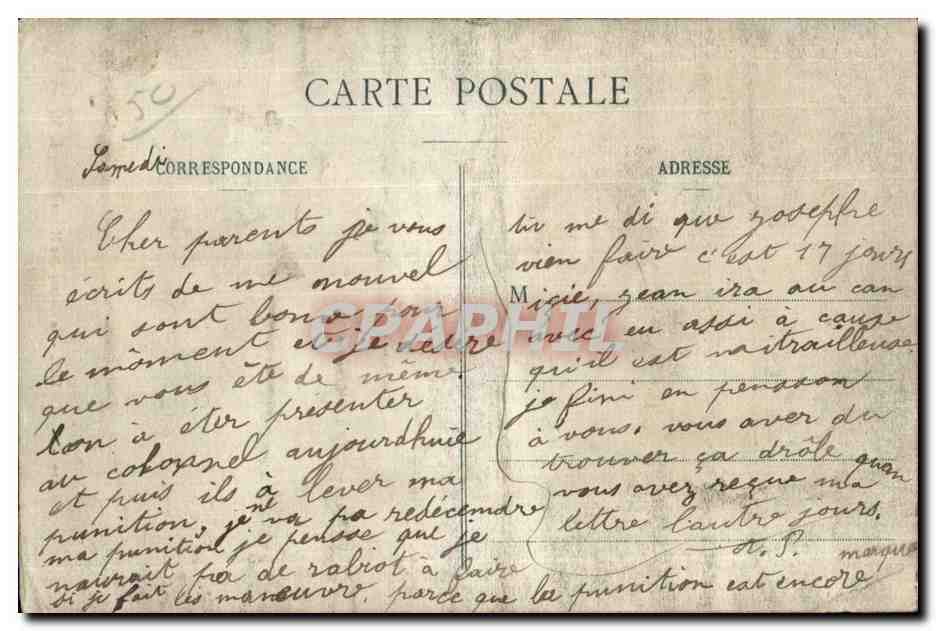 CPA Carolles La Grotte des Mines d Or Enfant — Rückseite