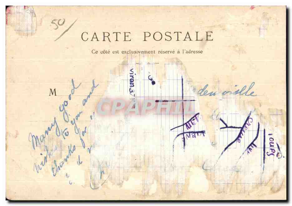 Hüte von einst — Coutances — Normandie — Antike Ansichtskarte Paris — Rückseite