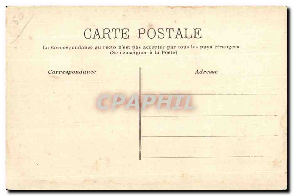 Coutances — Le Jardin Public — Imprimerie Enoult, Coutances — Verso