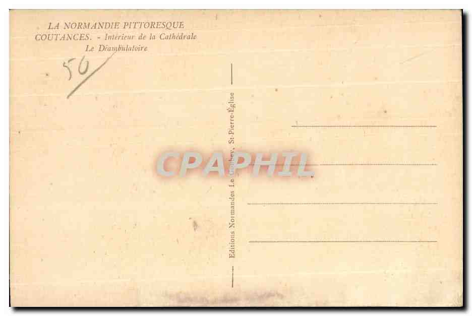 Coutances - Innenansicht der Kathedrale - Der Diambulatoire — Verlag Le Coubey, n°56 — Rückseite