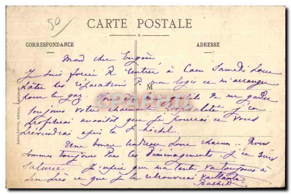 Coutances - Saint Nicholas Church — Coll. du Bazar Coutancats, n°2 — Back