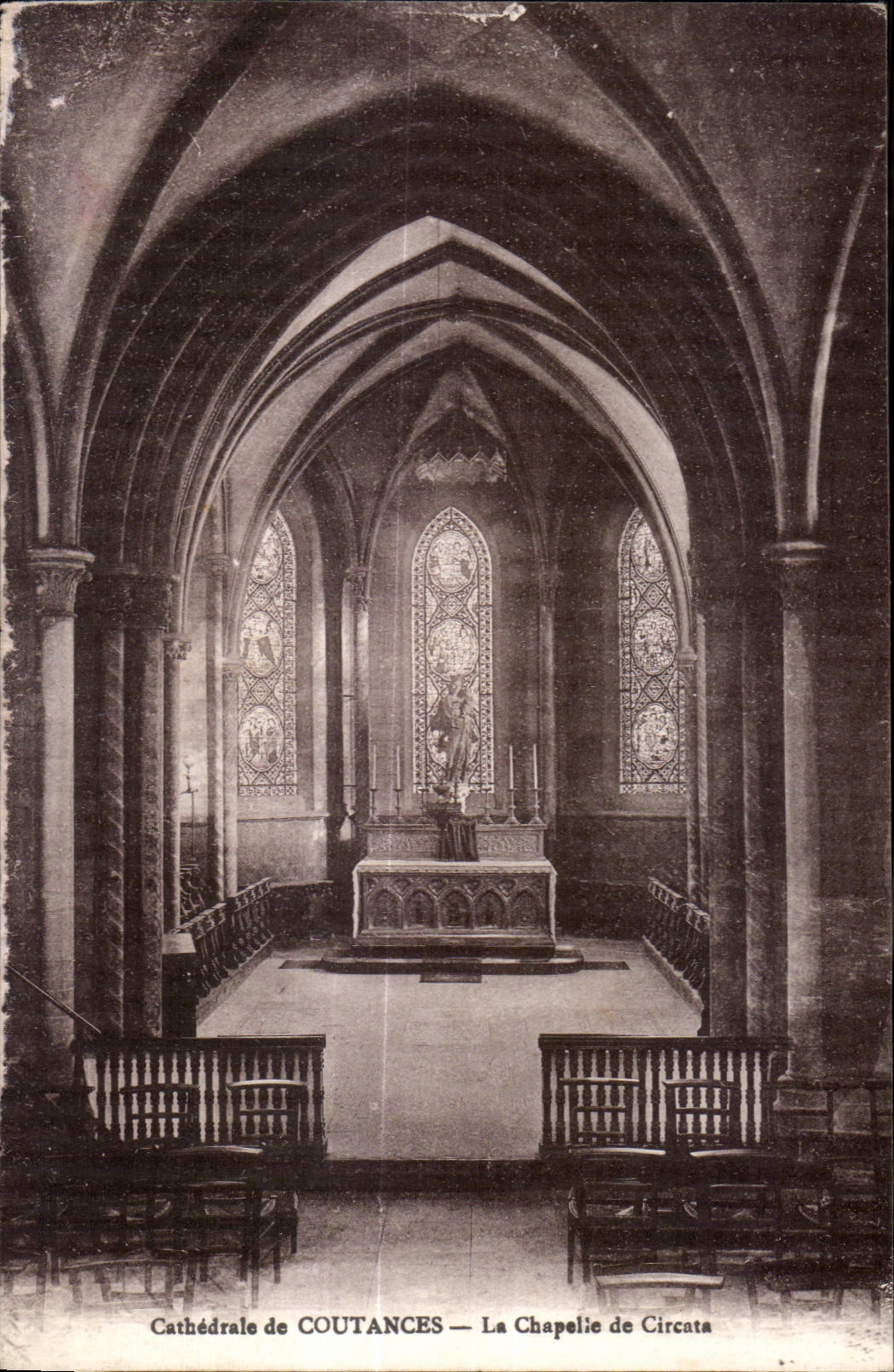 CPA Cathedrale Coutances La Chapelie de Circats