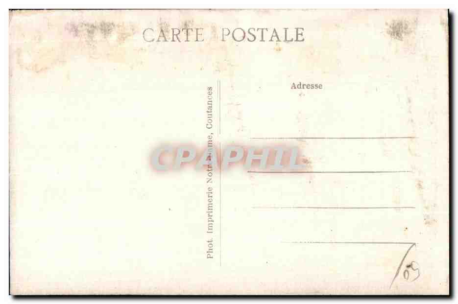 CPA Cathedrale Coutances La Chapelie de Circats — Rückseite