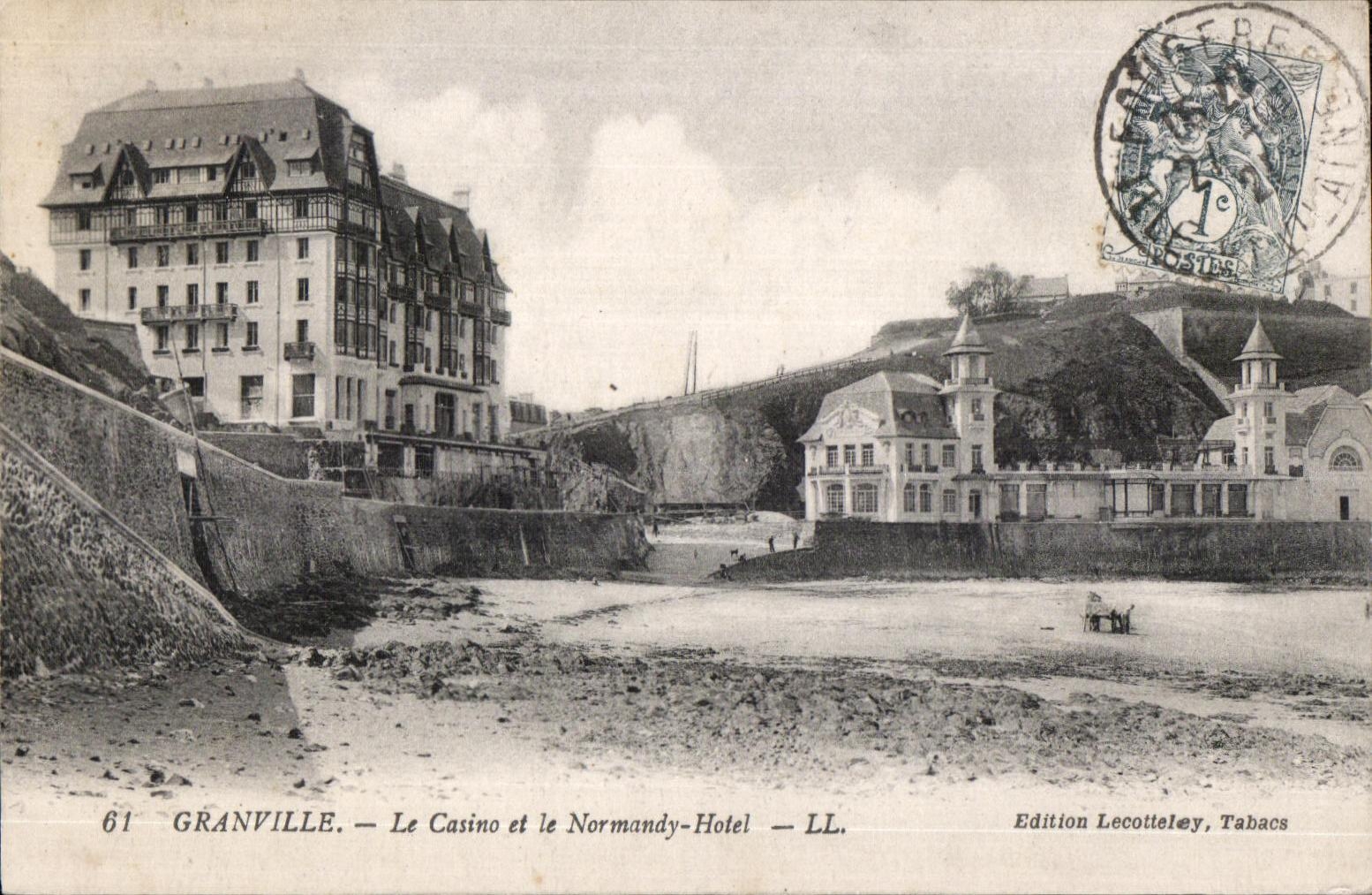 Granville — Das Casino und das Normandy-Hotel — Edition Lecotteley, Tabacs