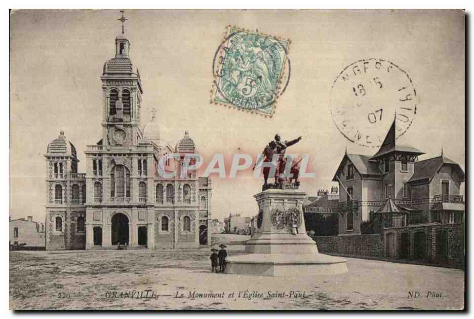 Granville — Der Denkmal und die Kirche Saint-Paul — ND. Foto n° 526