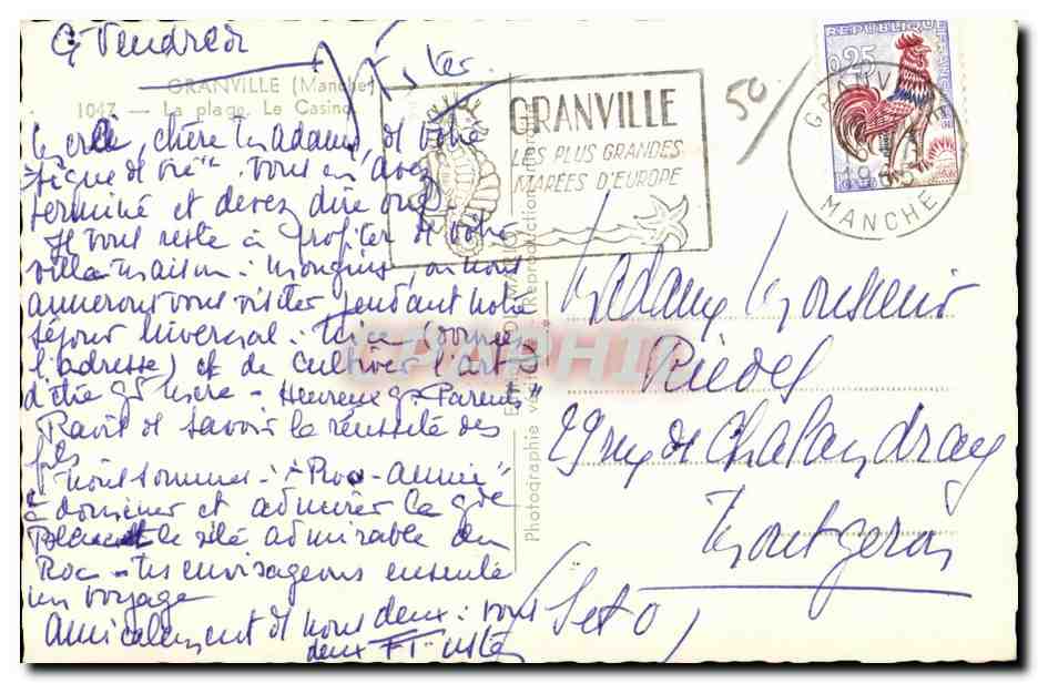 Granville — Les plus grandes marées d'Europe — éditeur ROY — Verso