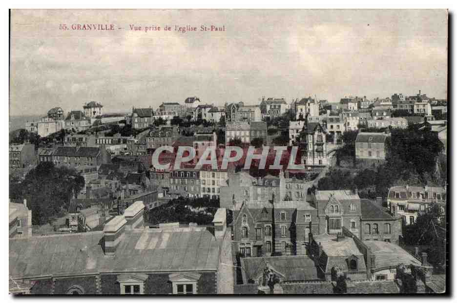 Granville — Blick vom St-Paul-Gotteshaus — CPAPHIL