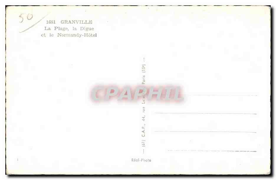 Granville — La Plage, la Digue et le Normandy-Hôtel — Réal-Photo — Reverso