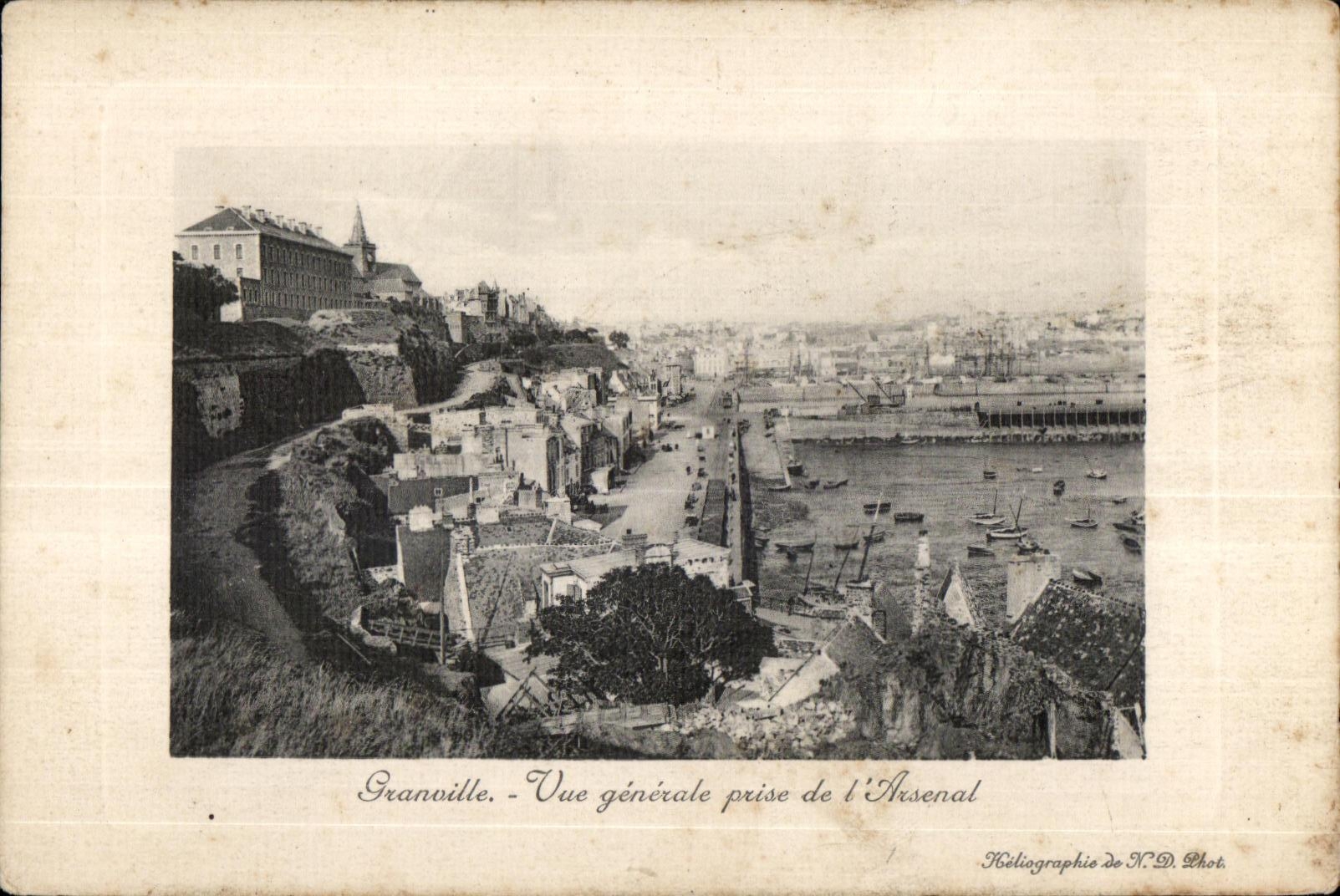 Granville - Vue générale prise de l'Arsenal — Héliographie de N.D. Phot.
