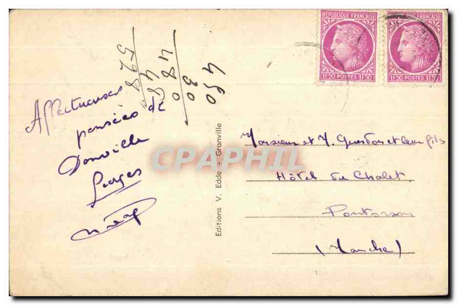Granville — La Plage et le Plat-Gousset — Éditions V. Edde — Verso