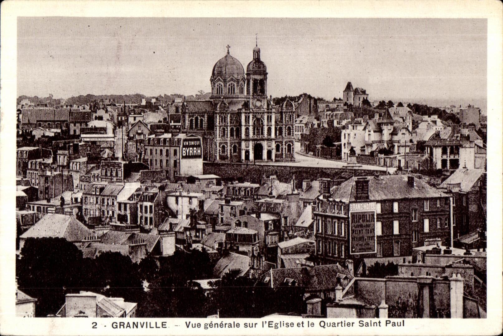 CPA Grasnville Vue generale sur I eglise le Quartier Saint Paul