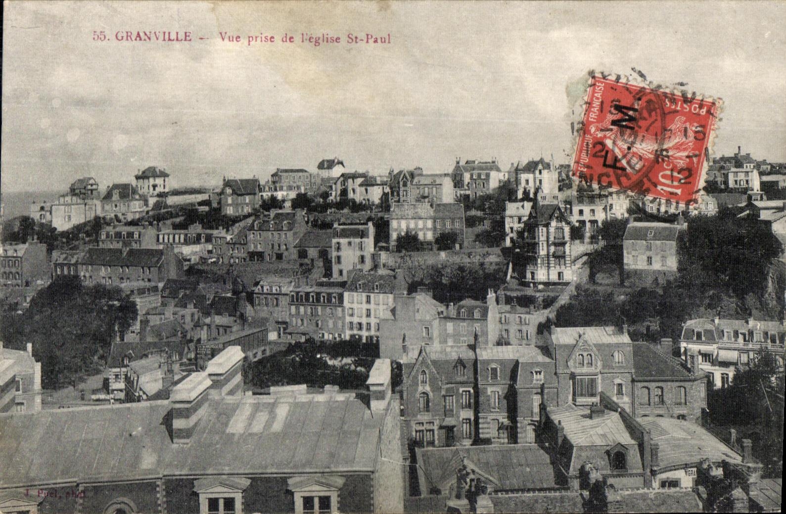 Granville — Vue prise de l'église St-Paul — J. Puel, éd.
