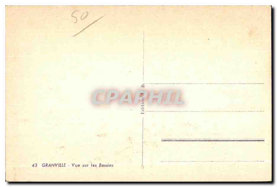 Granville — Vue sur les Bassins — Édition B, n°43 — Reverso