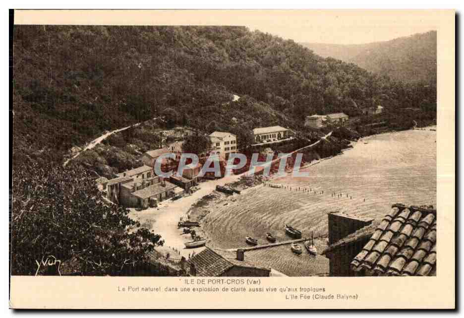 CPA Ile De Port Cros (var) Le port