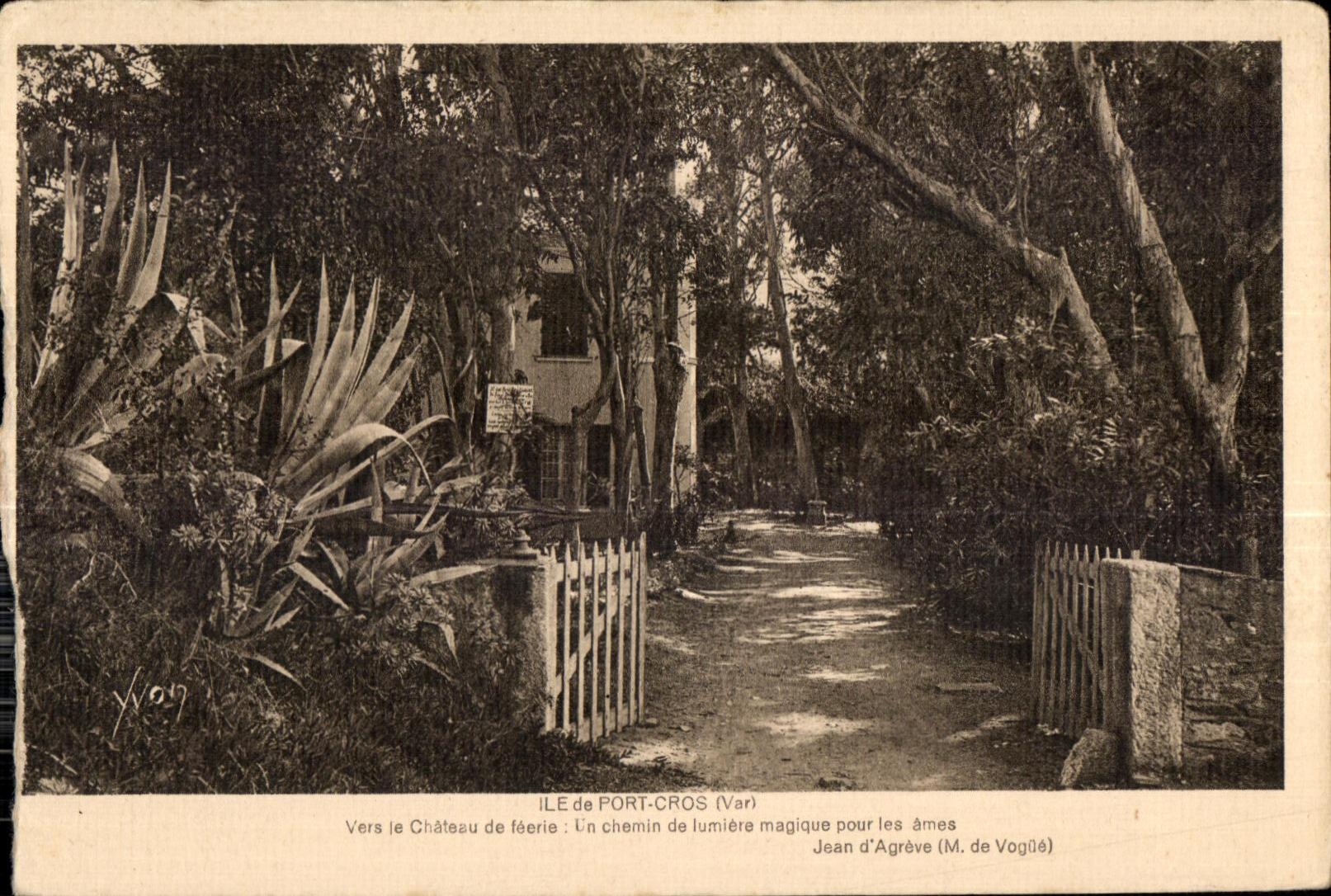 Ile de Port-Cros (Var) — Vers le Château de féeerie : Un chemin de lumière magique pour les âmes — Jean d'Agrève (M. de Vogué)