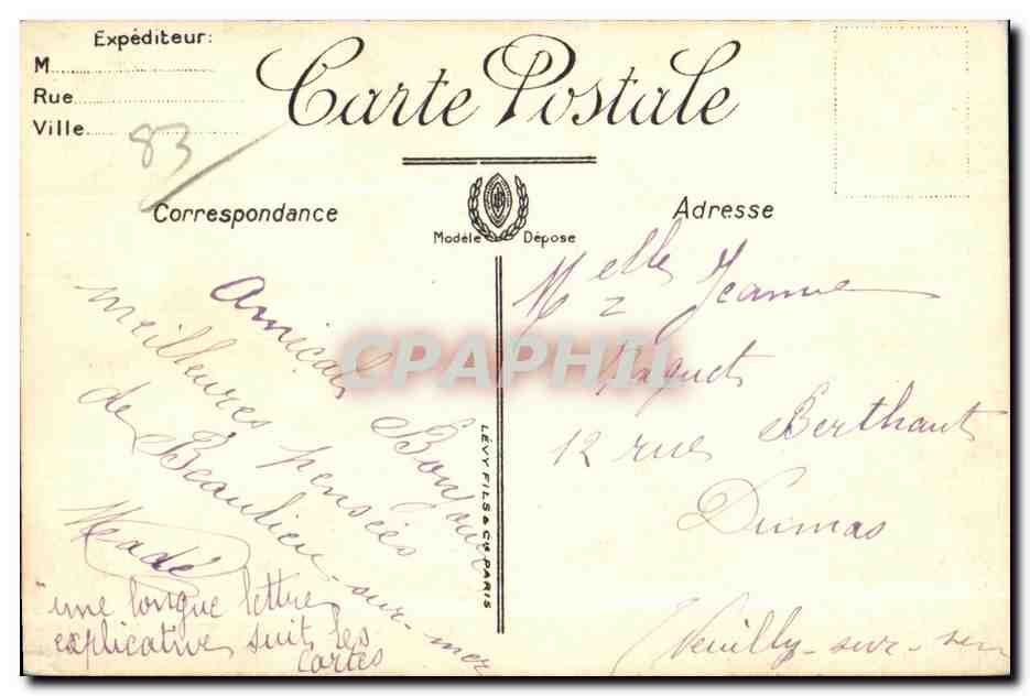 CPA Saint Raphael La Plage des Corailleurs Et Les Villas — Rückseite